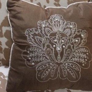 Decorative Floral Accent Pillow